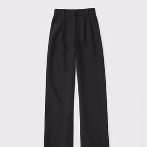 Abercrombie & Fitch Sloane Wide Leg Trousers Black Short